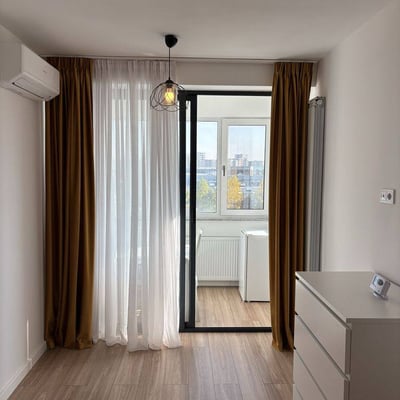 Rental of a bright 2-room apartment, 75 m², Pipera area, Bucharest, Romania